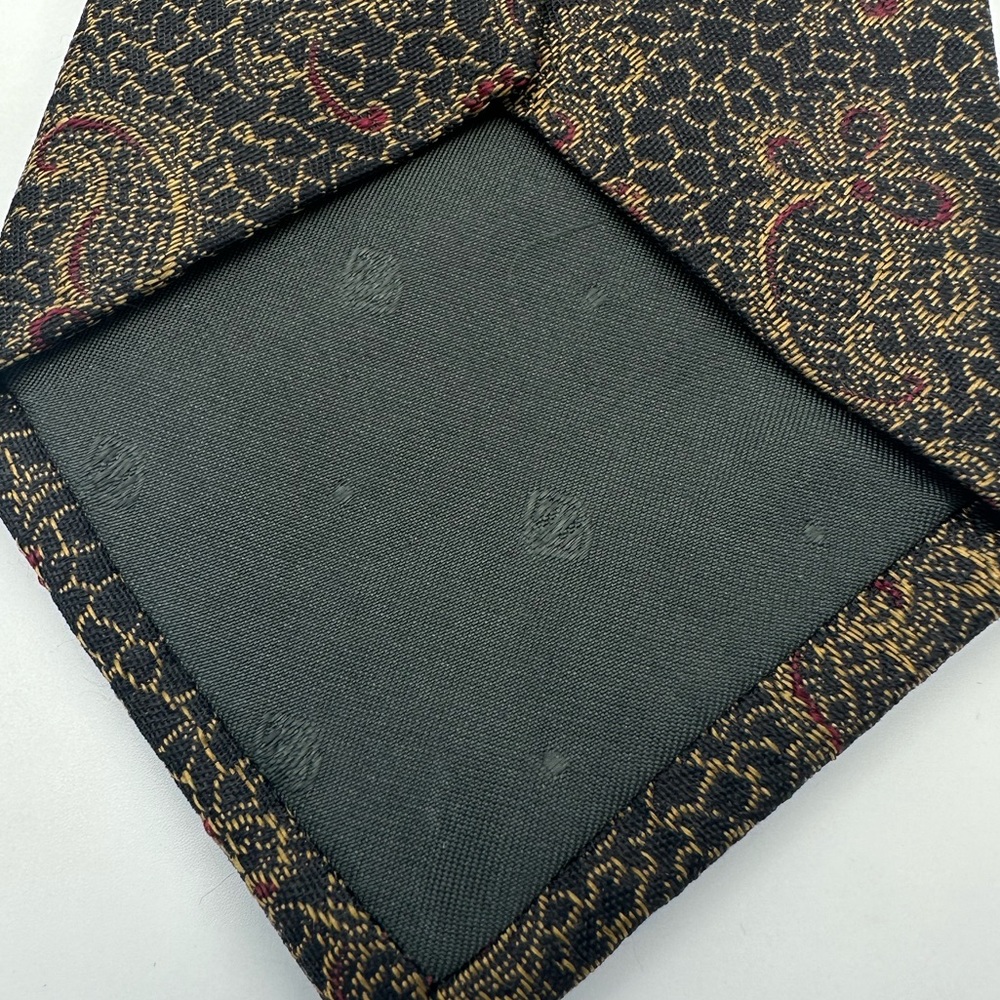 Vintage Ermenegildo Zegna Italian metallic print 100% Silk Tie - Picture 5 of 5